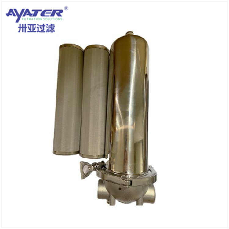 卅亞過濾 單芯5寸鋰電池電解液精密保安過濾器316不銹鋼材質(zhì)耐高溫